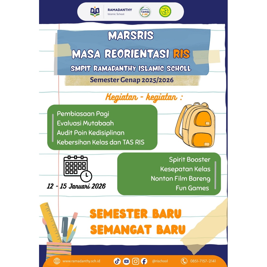 Hari Pertama Masuk Sekolah Penuh Cerita Baru dan Harapan Cerah